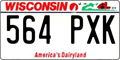 WI license plate 564PXK
