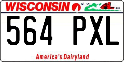 WI license plate 564PXL