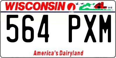 WI license plate 564PXM