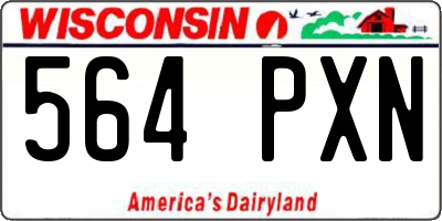 WI license plate 564PXN
