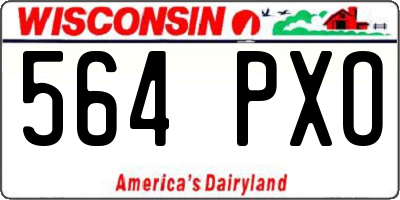 WI license plate 564PXO