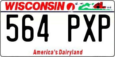 WI license plate 564PXP