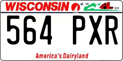 WI license plate 564PXR