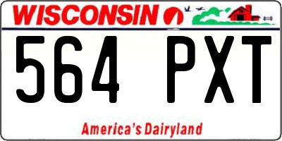 WI license plate 564PXT