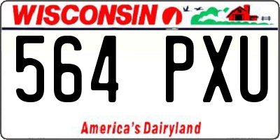 WI license plate 564PXU
