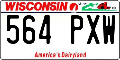 WI license plate 564PXW