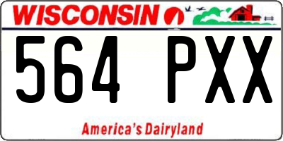 WI license plate 564PXX