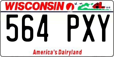WI license plate 564PXY