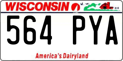 WI license plate 564PYA