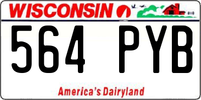 WI license plate 564PYB