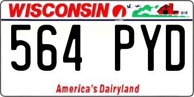 WI license plate 564PYD