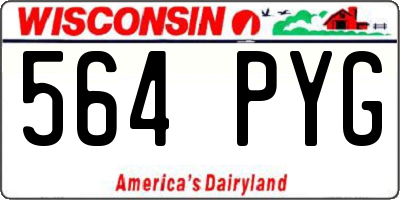 WI license plate 564PYG