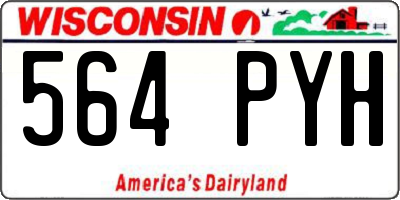 WI license plate 564PYH
