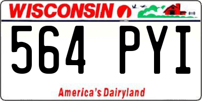 WI license plate 564PYI