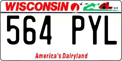 WI license plate 564PYL