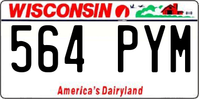 WI license plate 564PYM
