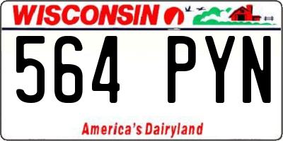 WI license plate 564PYN