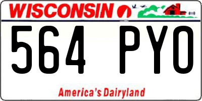 WI license plate 564PYO