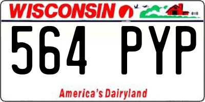 WI license plate 564PYP