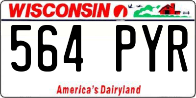 WI license plate 564PYR
