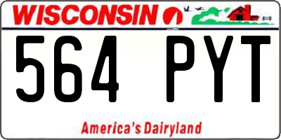 WI license plate 564PYT