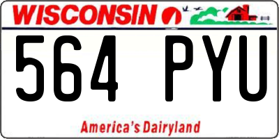 WI license plate 564PYU