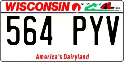 WI license plate 564PYV