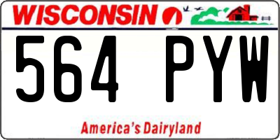 WI license plate 564PYW