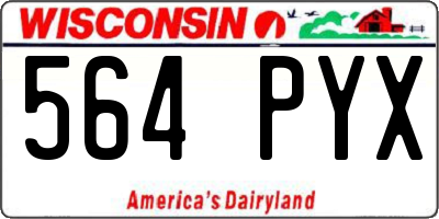 WI license plate 564PYX