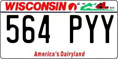 WI license plate 564PYY
