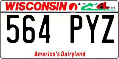 WI license plate 564PYZ