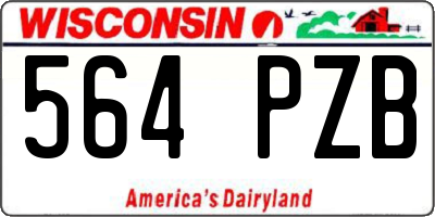 WI license plate 564PZB