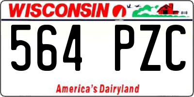 WI license plate 564PZC