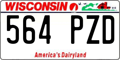 WI license plate 564PZD