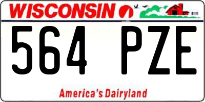 WI license plate 564PZE
