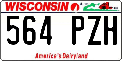 WI license plate 564PZH