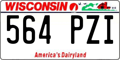 WI license plate 564PZI
