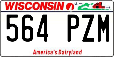 WI license plate 564PZM