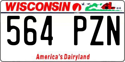 WI license plate 564PZN