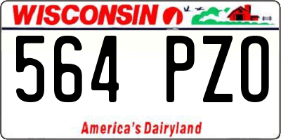 WI license plate 564PZO