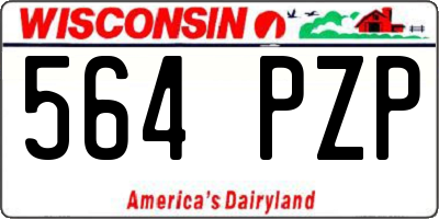 WI license plate 564PZP