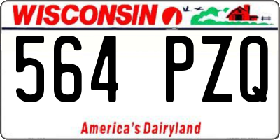 WI license plate 564PZQ