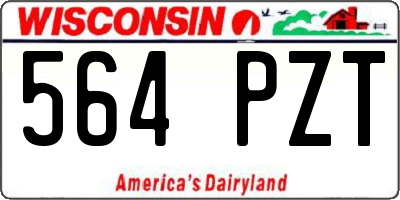 WI license plate 564PZT