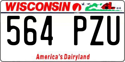 WI license plate 564PZU