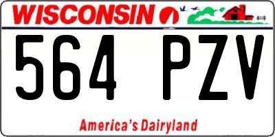 WI license plate 564PZV