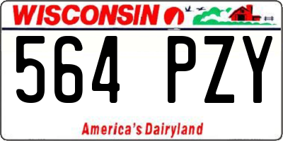 WI license plate 564PZY