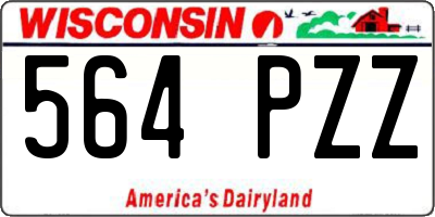 WI license plate 564PZZ