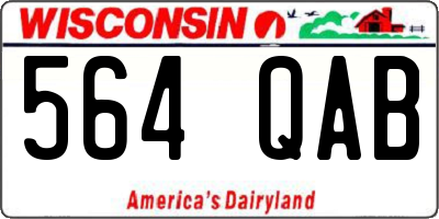 WI license plate 564QAB