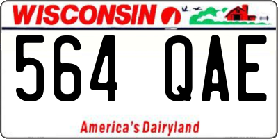 WI license plate 564QAE