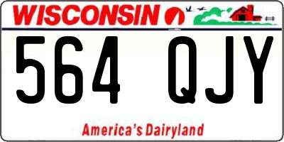WI license plate 564QJY